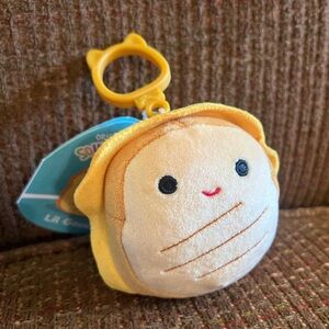 NWT 3.5” HTF Little Gouda the Grilled Cheese Squishmallows Keychain Clip plush